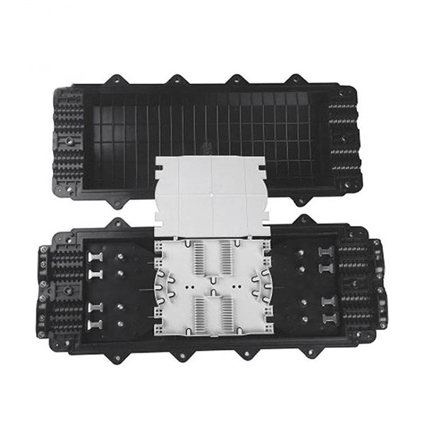 How much stripping is typically done for outdoor fiber optic cable splicing 